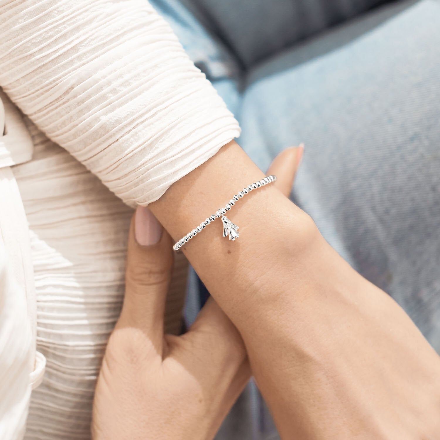 A Little 'Guardian Angel' Silver Bracelet image 1