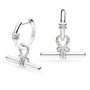 Kit Heath Marina Rope Knot T-Bar Hoop Earrings image 0