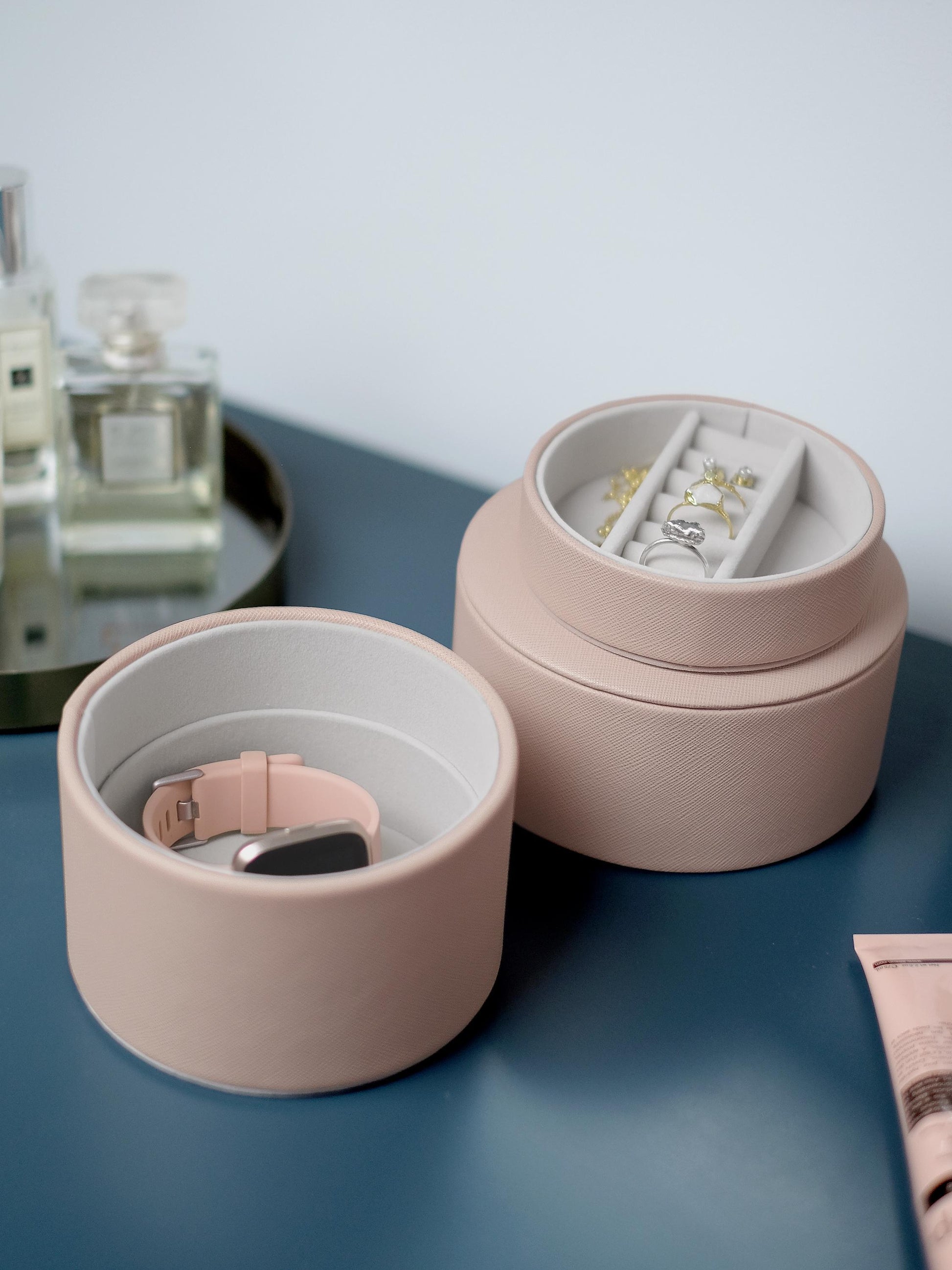 Stackers Bedside Jewellery Box Pod - Blush and Gold image 1