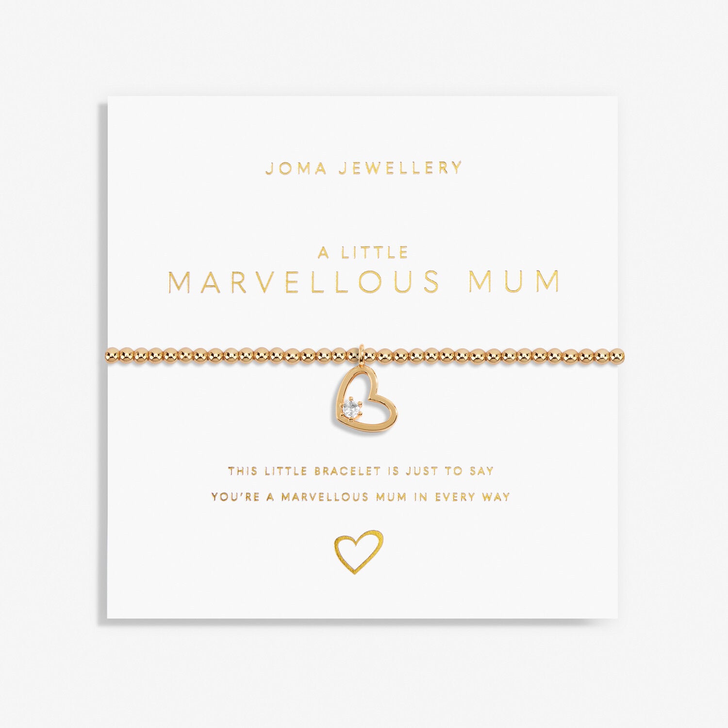 Gold A Little 'Marvellous Mum' Bracelet image 0