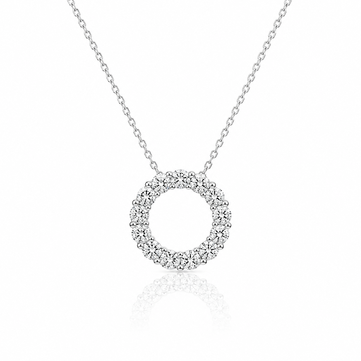 18kt Diamond Circle Pendant