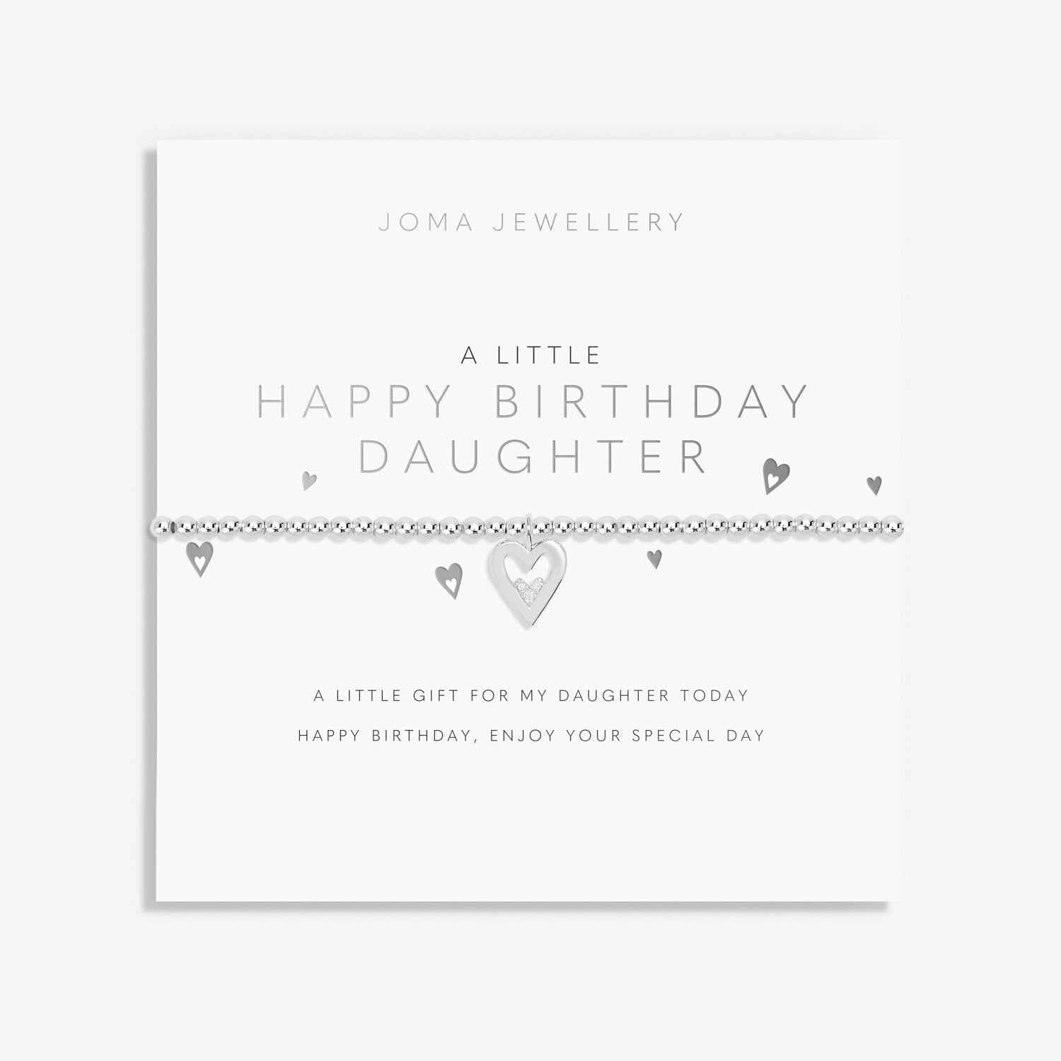 A Little 'Happy Birthday Daughter' Bracelet In Silver Plating image 0