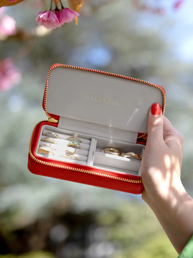 Stackers Zipped Travel Jewellery Box - Red image 1