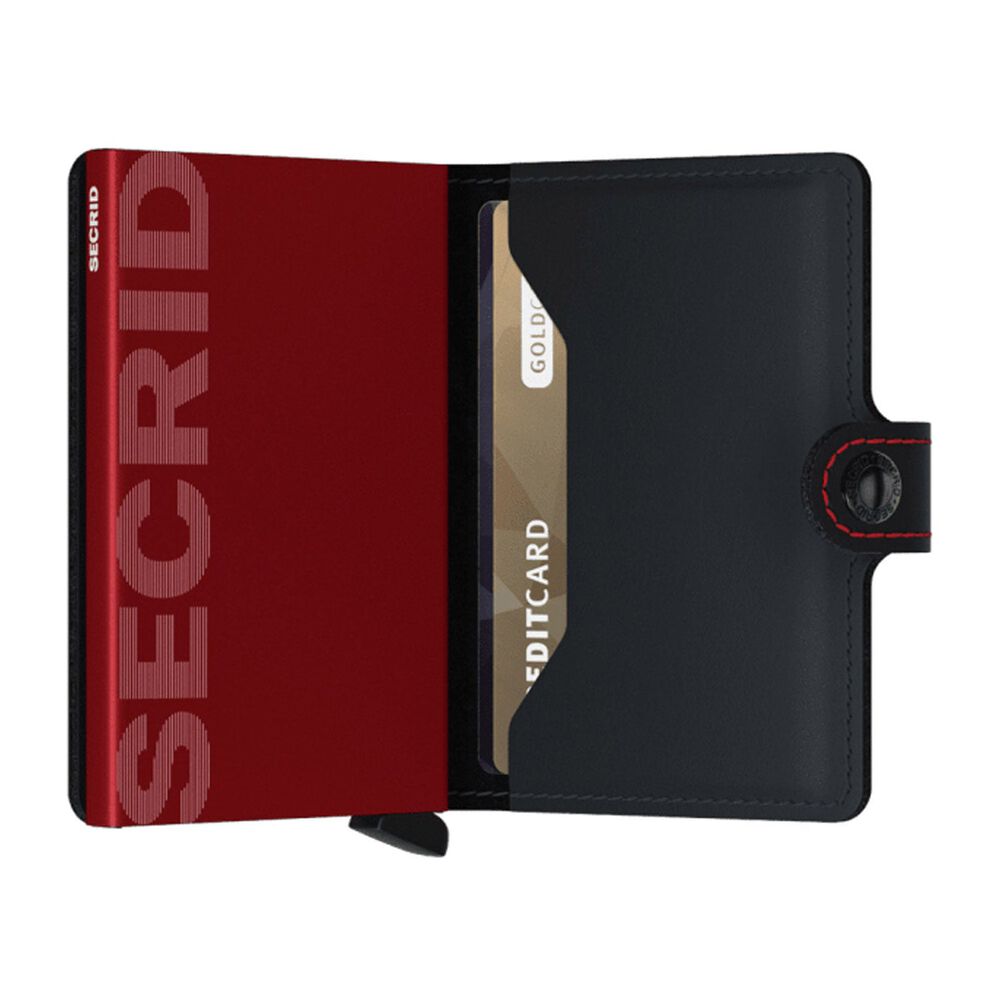 Secrid Matte Black & Red Miniwallet image 1