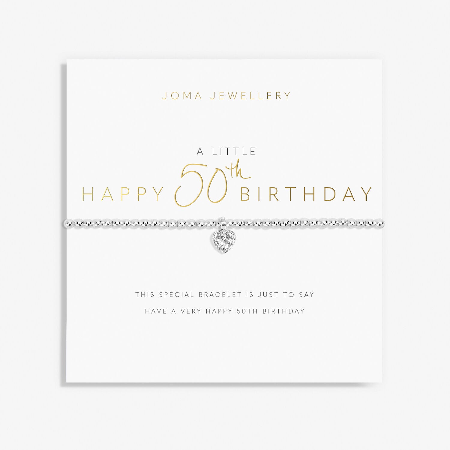 A Little 'Happy 50th Birthday' Bracelet image 0