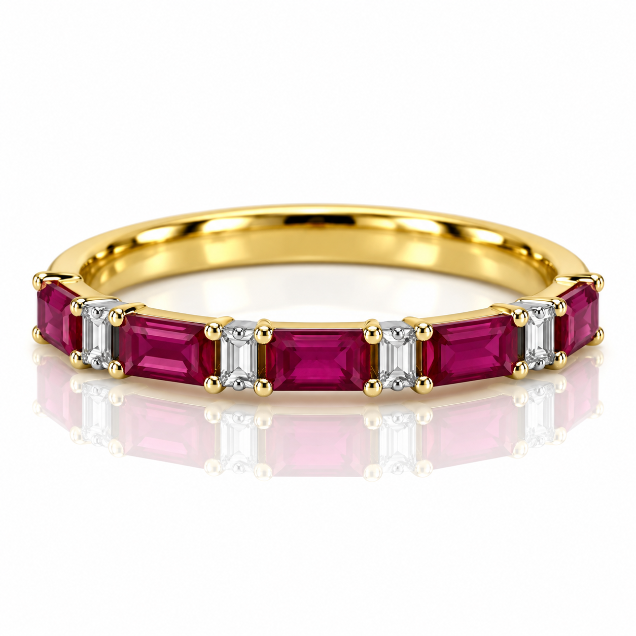 9kt Ruby and Diamond Band