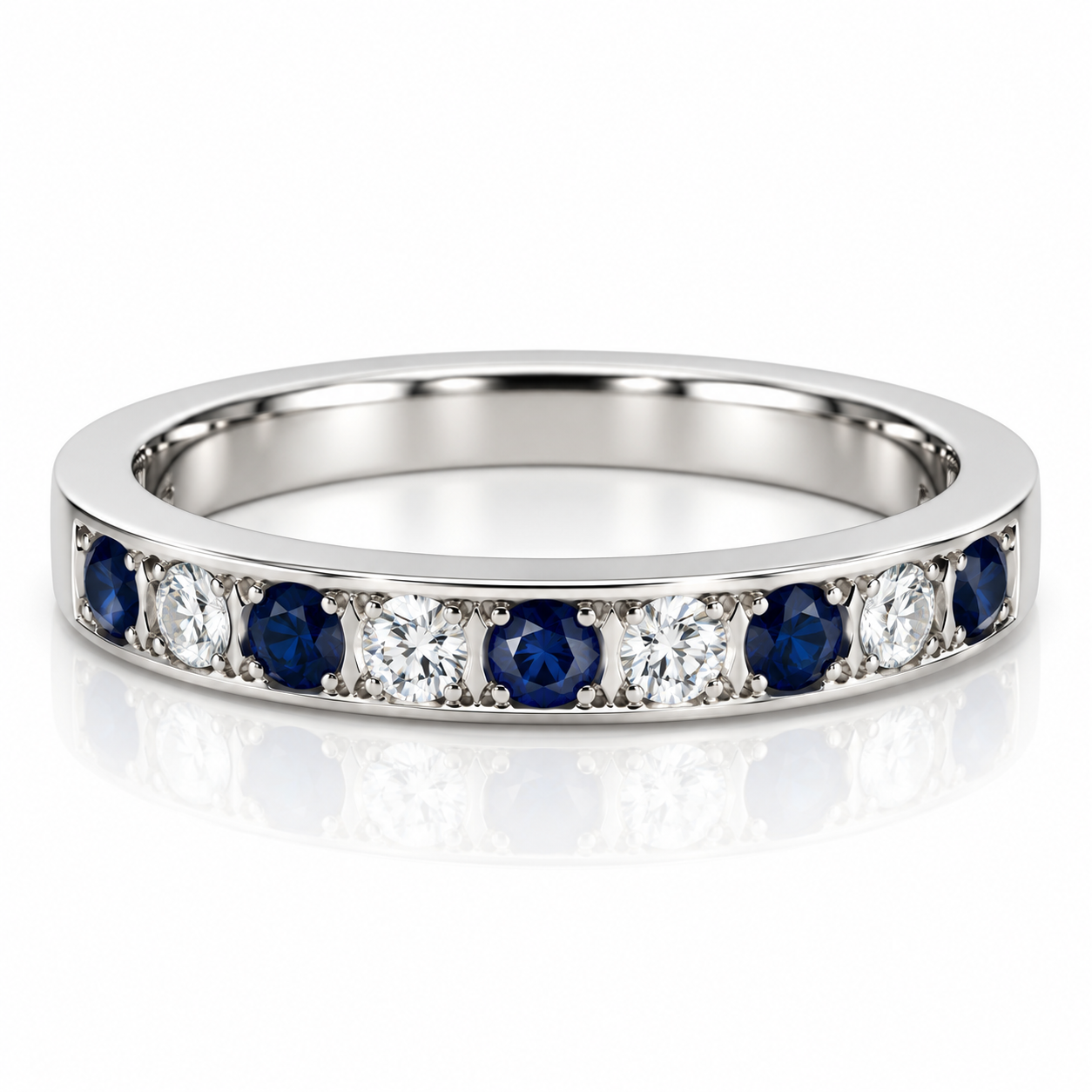 18kt Sapphire and Diamond Band