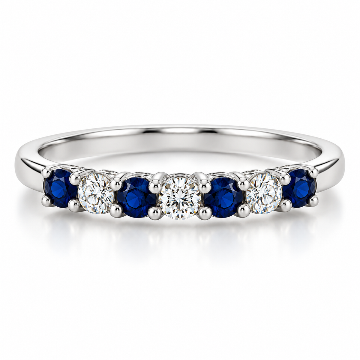 9kt Sapphire and Diamond Band