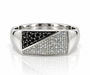 9kt White and Black Diamond Dress Ring
