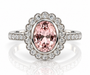 Platinum Morganite and Diamond Dress Ring