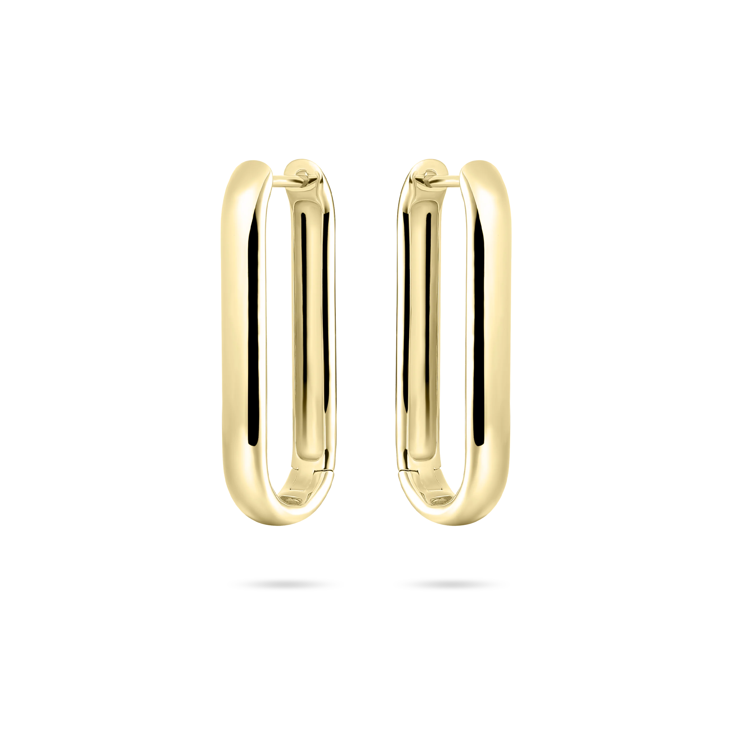 Bold 4 mm Long Hoop Earrings 30 mm