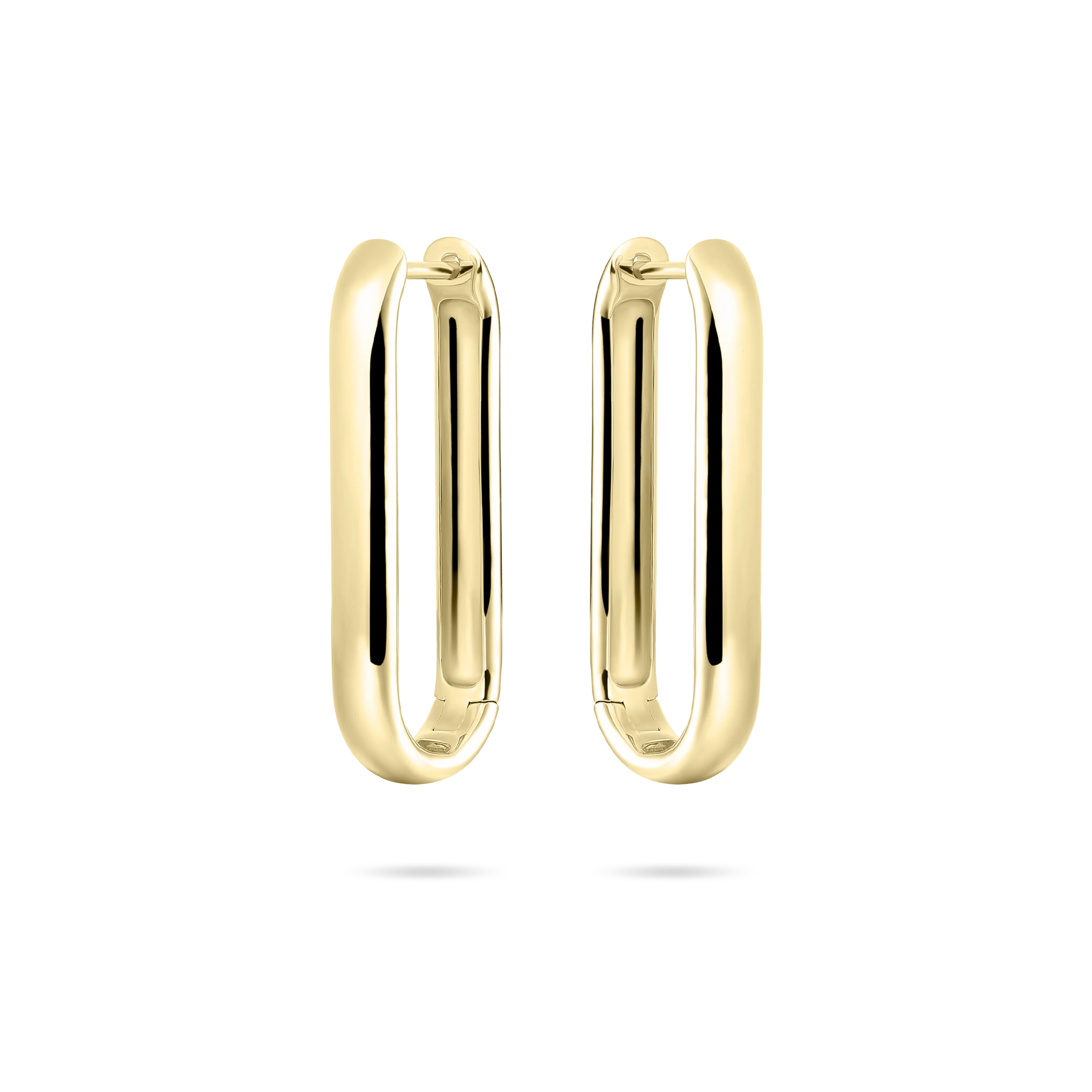 Bold 4 mm Long Hoop Earrings 30 mm