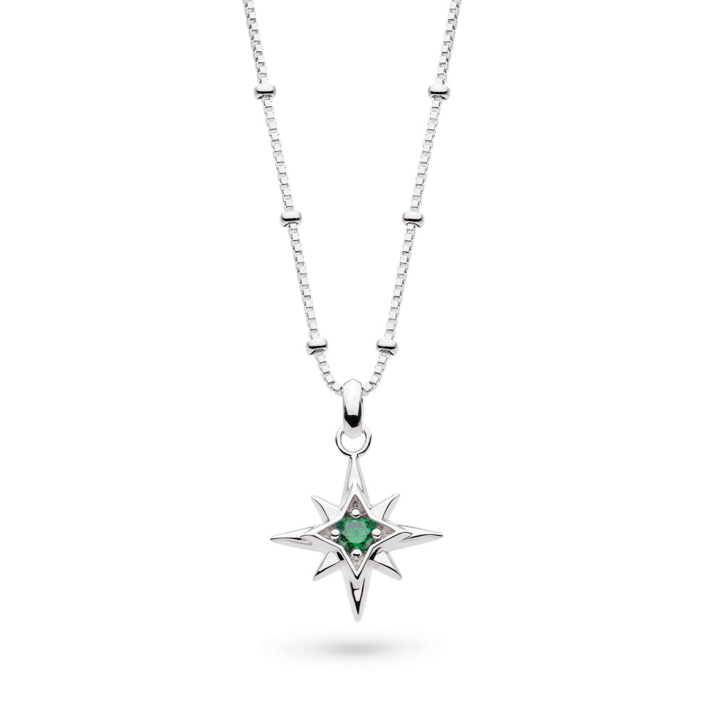 Céleste May Aurora Birthstone Synthetic Emerald Necklace