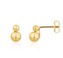 9kt Yellow Gold Double Ball Stud Earrings 7.5mm