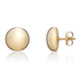 9kt Yellow Gold Polished Button Stud Earrings, 10mm