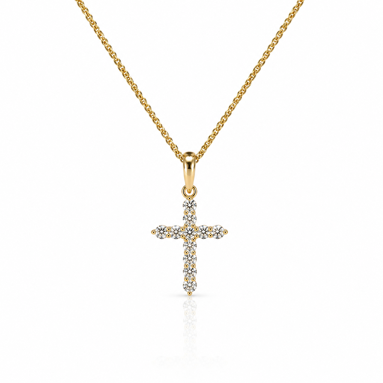 9kt Lab Grown Diamond Cross Pendant