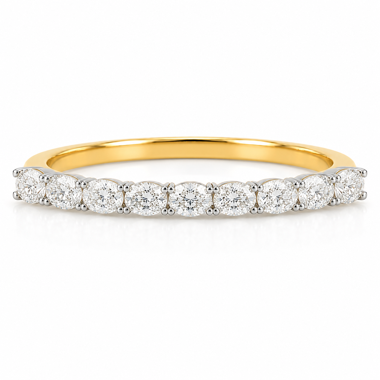 9kt Lab Grown Oval Cut Diamond Band