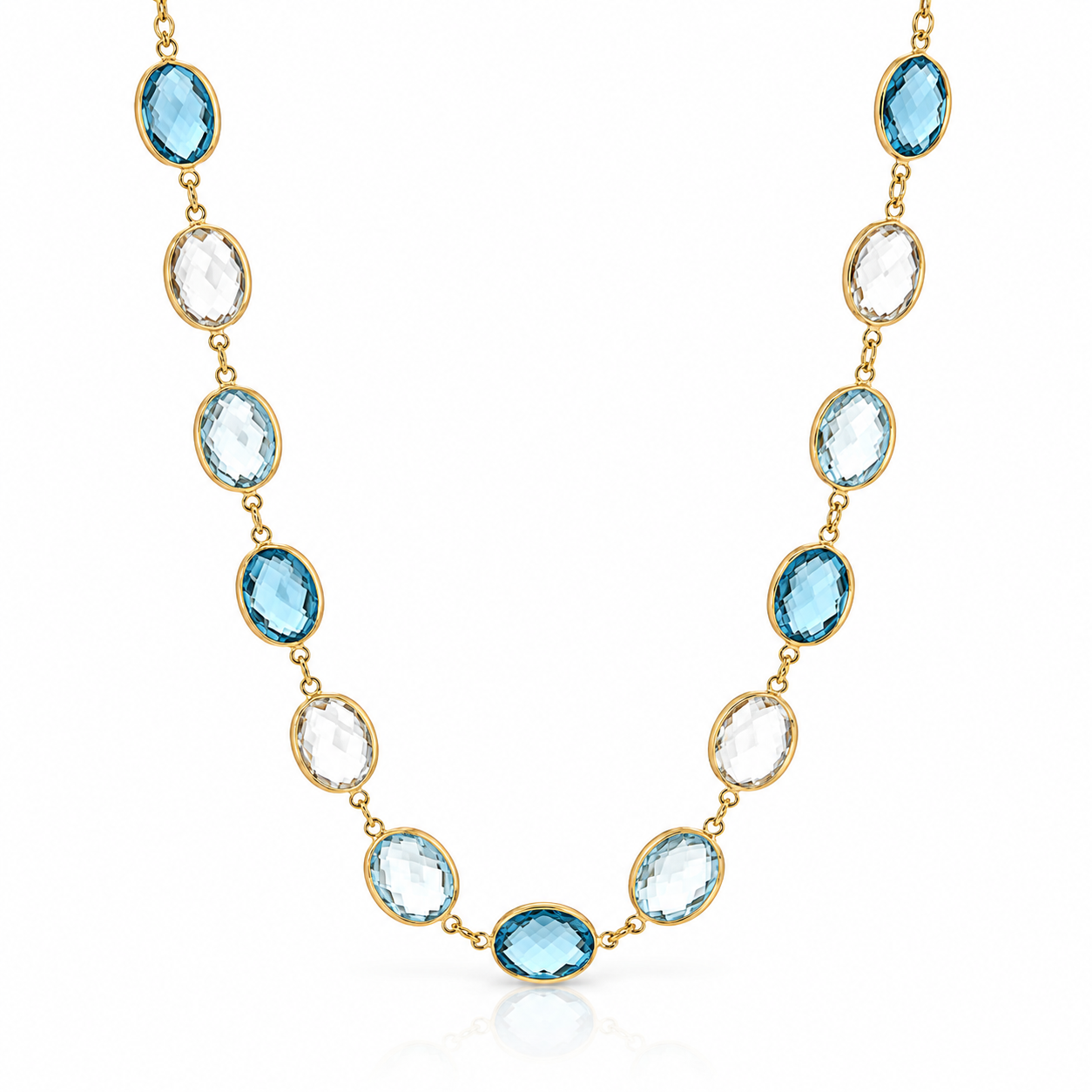 18kt Mixed Topaz Necklace