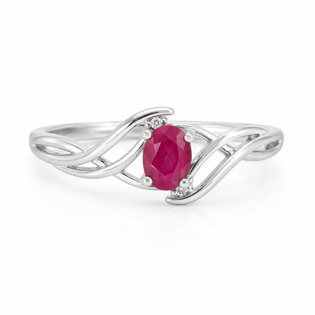 9kt Ruby and Diamond Dress Ring