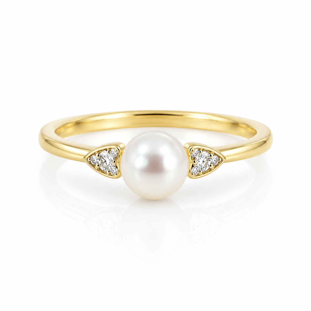 9kt Pearl and Diamond Dress Ring