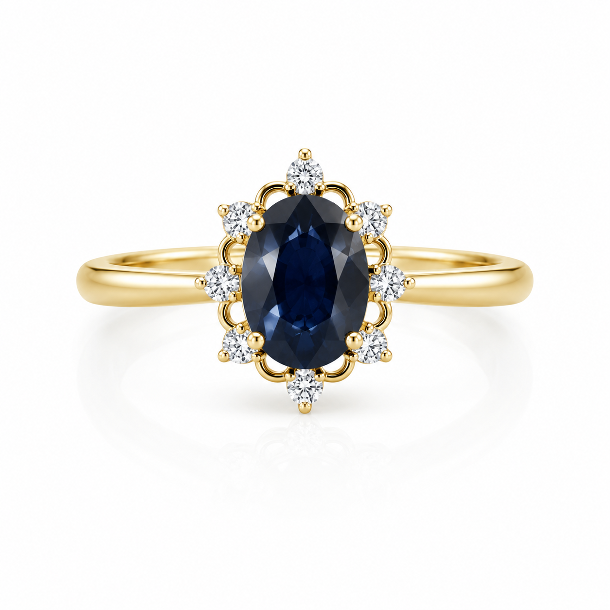 9kt Sapphire and Diamond Dress Ring
