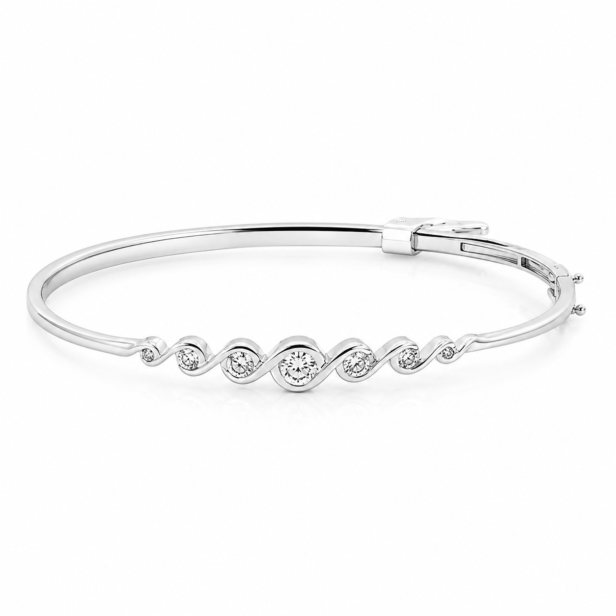 9kt Tides of Love Diamond Bangle