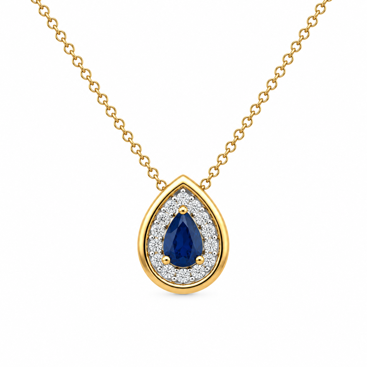 9kt Sapphire and Diamond Pendant