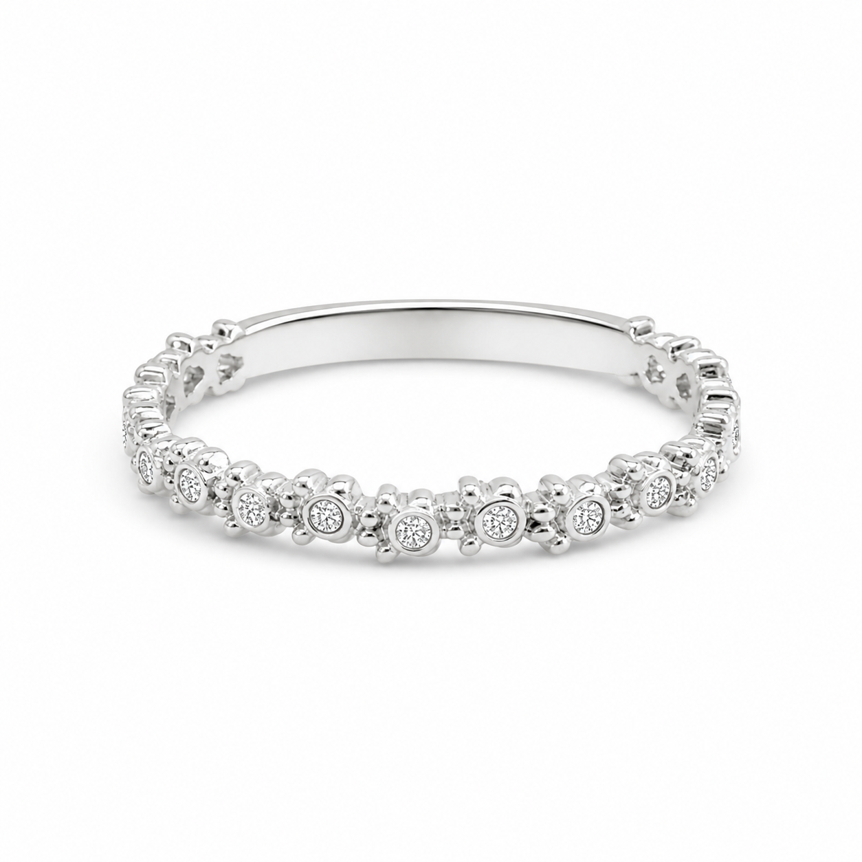 9kt Diamond Paw Print Band