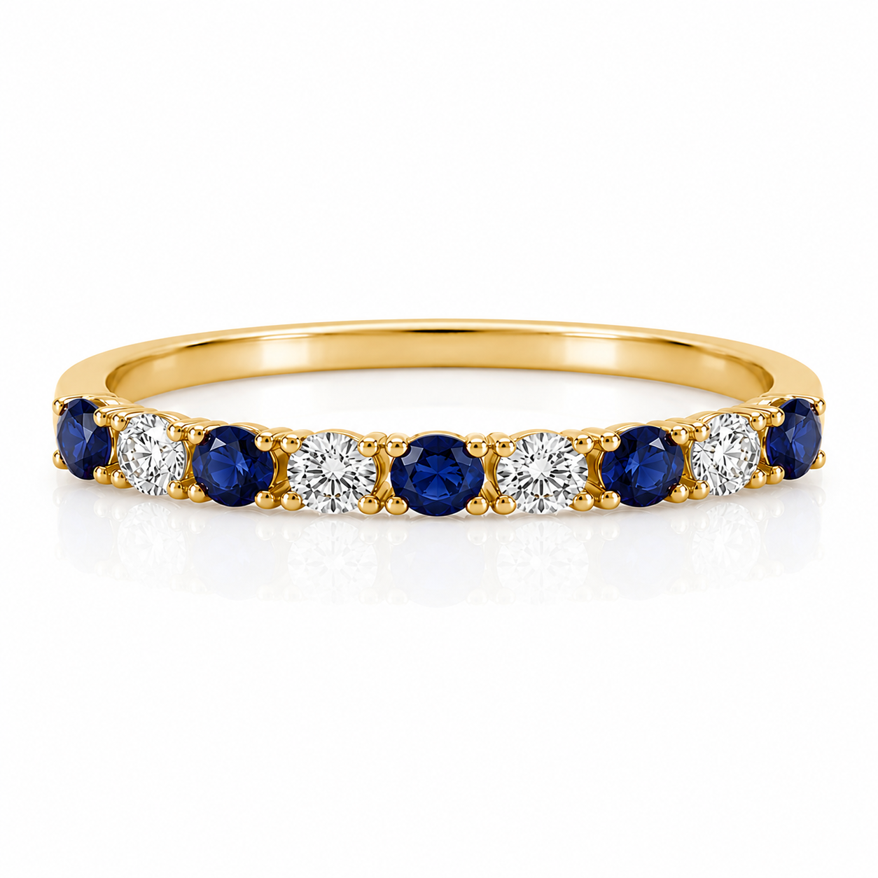 9kt Sapphire and Diamond Band