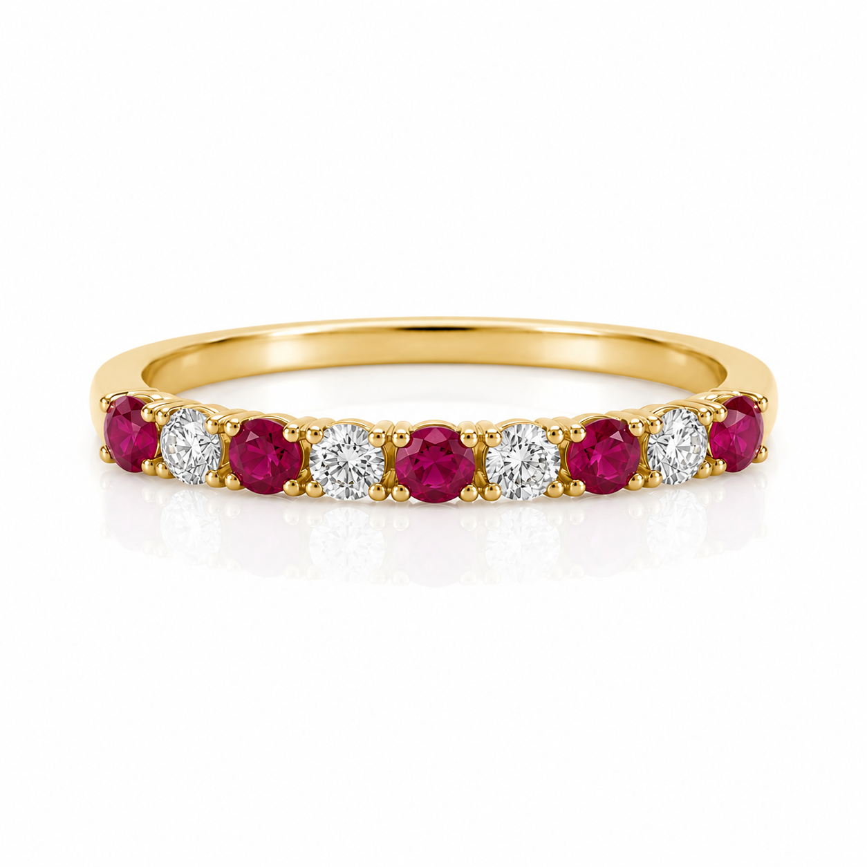 9kt Ruby and Diamond Band