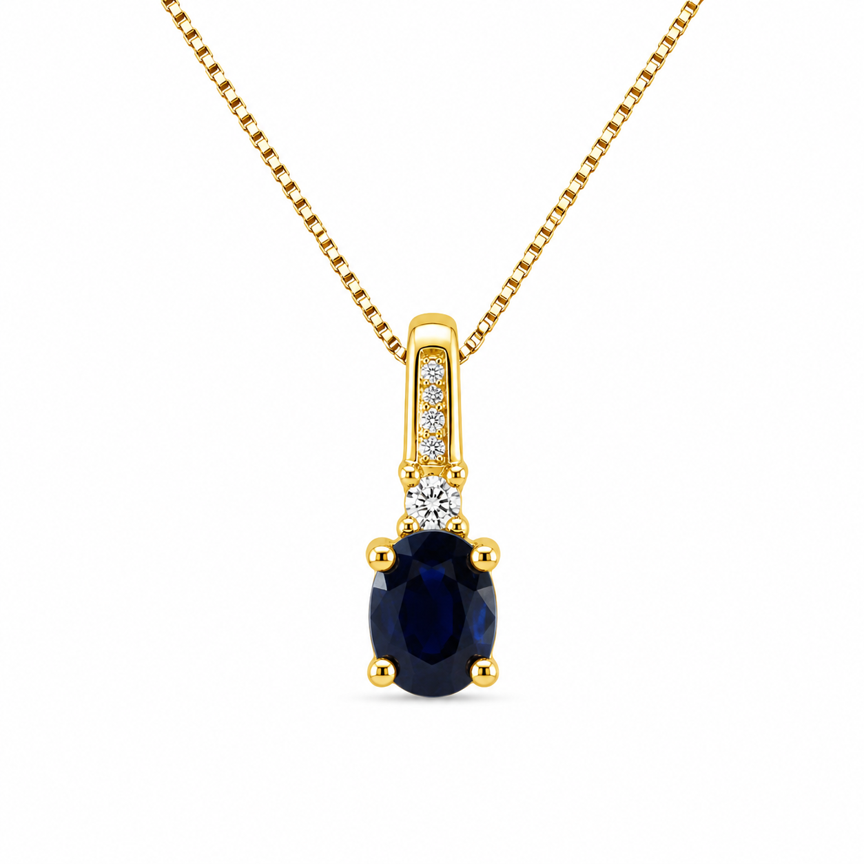 9kt Sapphire and Diamond Pendant