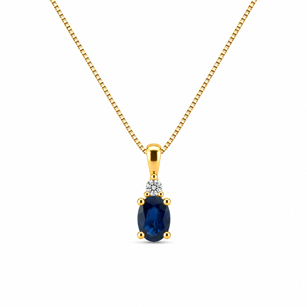 9kt Sapphire and Diamond Pendant