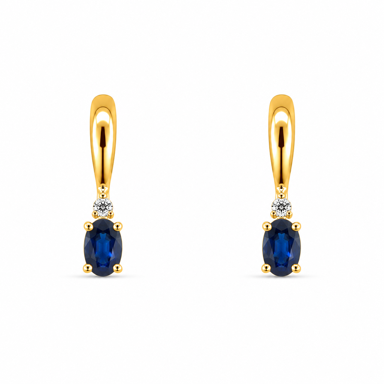 9kt Sapphire and Diamond Earrings
