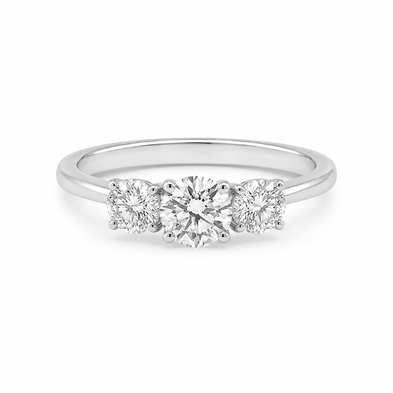 Lab Diamond 9kt Three Stone Engagement Ring