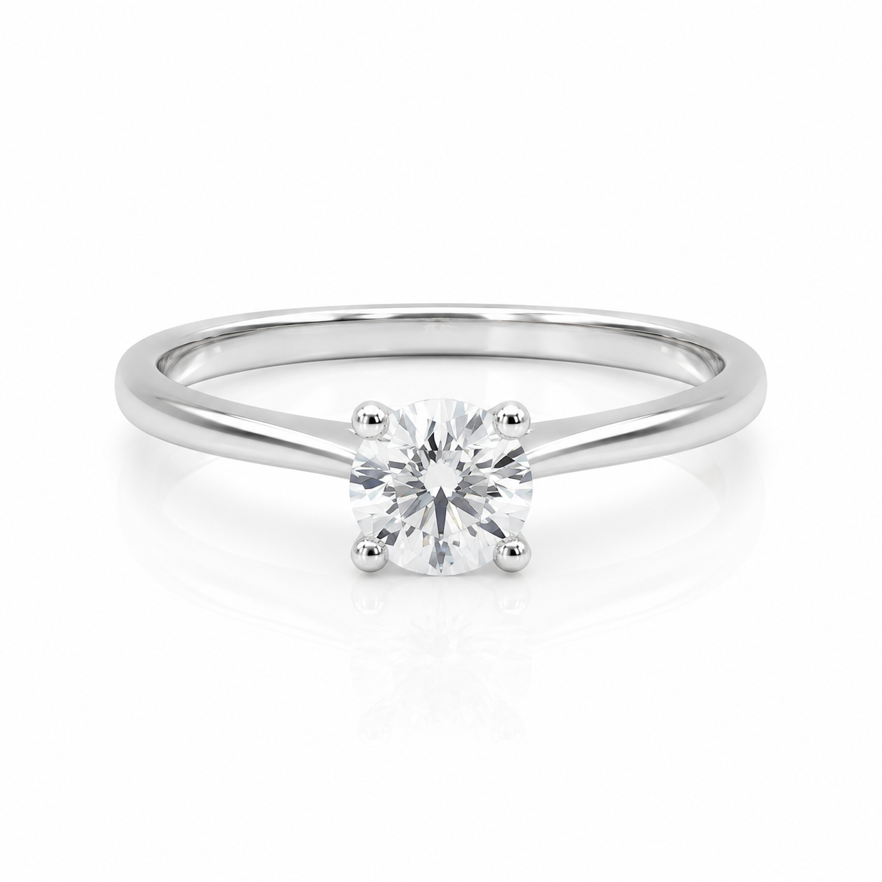 Platinum Lab Diamond Solitaire Engagement Ring