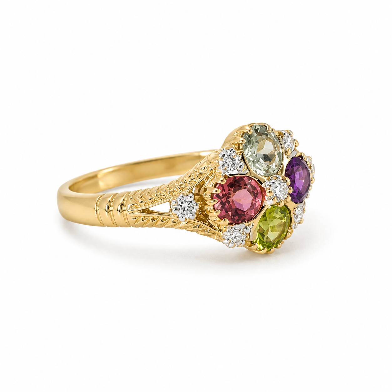 9kt Multi-Stone Dress Ring