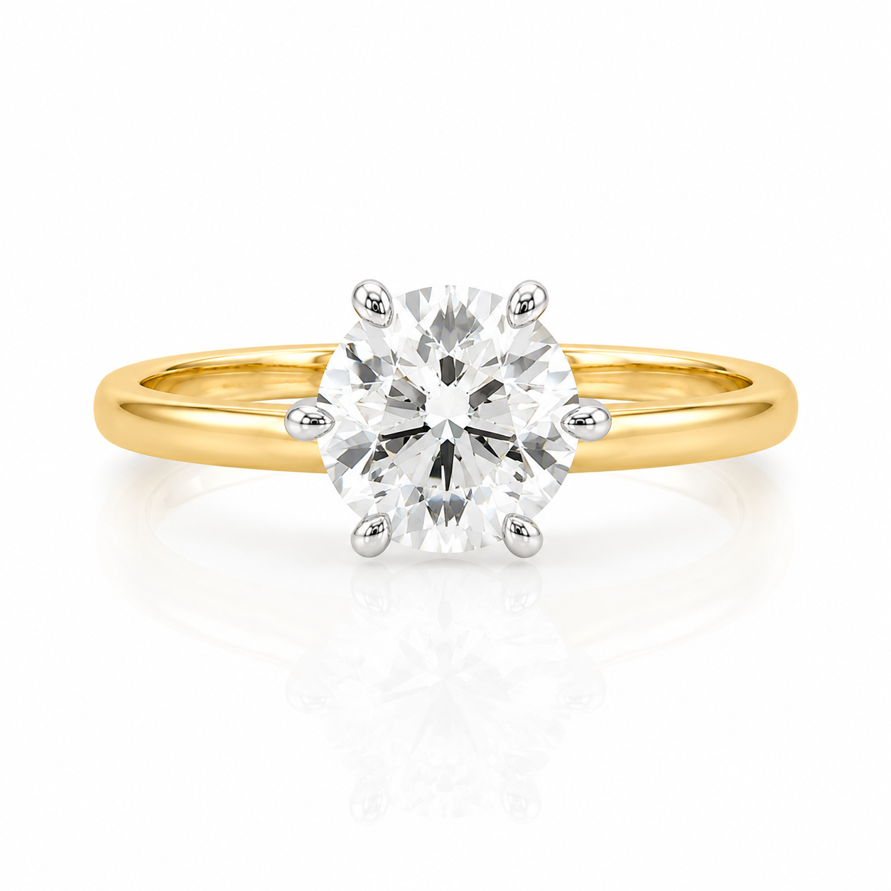 Lab Diamond 18kt Brilliant Cut Solitaire Engagement Ring