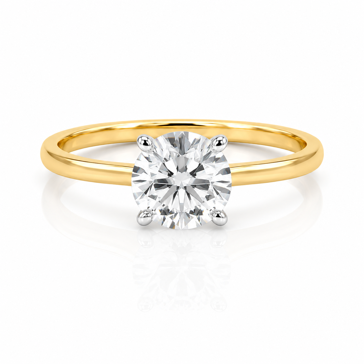Lab Diamond 18kt Brilliant Cut Solitaire Engagement Ring