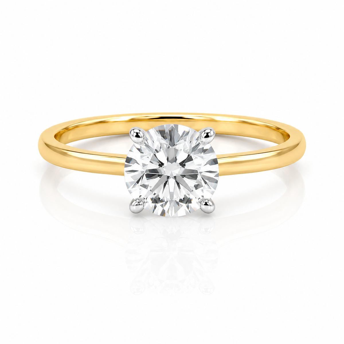 Lab Diamond 18kt Brilliant Cut Solitaire Engagement Ring