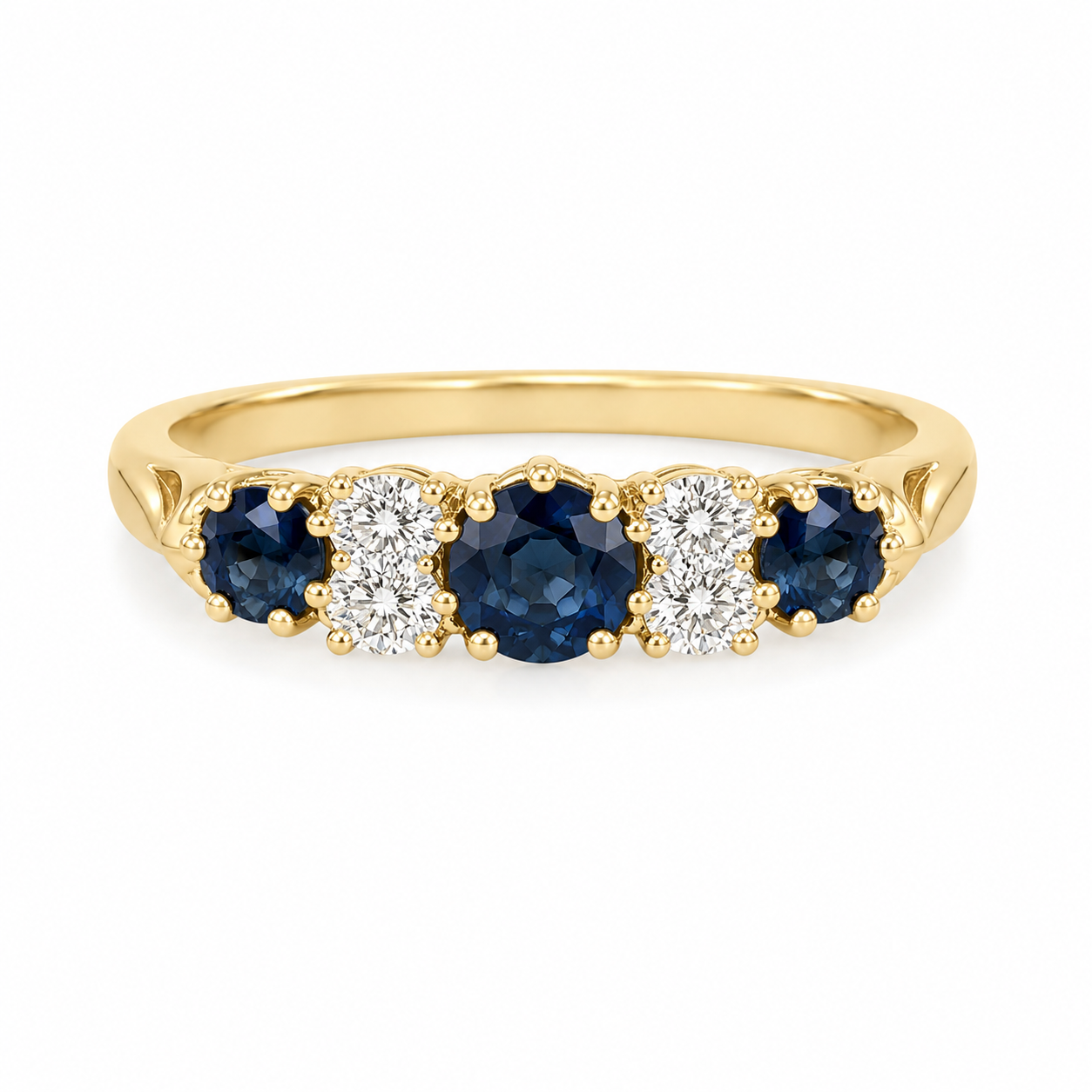 9kt Sapphire and Diamond Vintage Dress Ring
