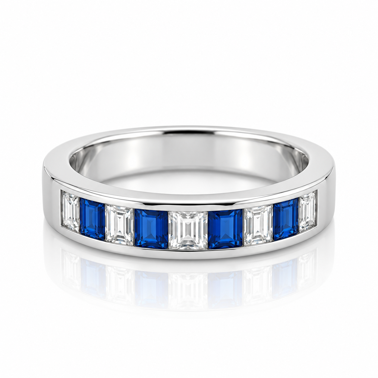 Blue Baguette CZ Band