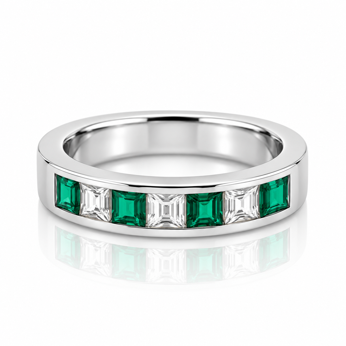 Green Baguette CZ Band