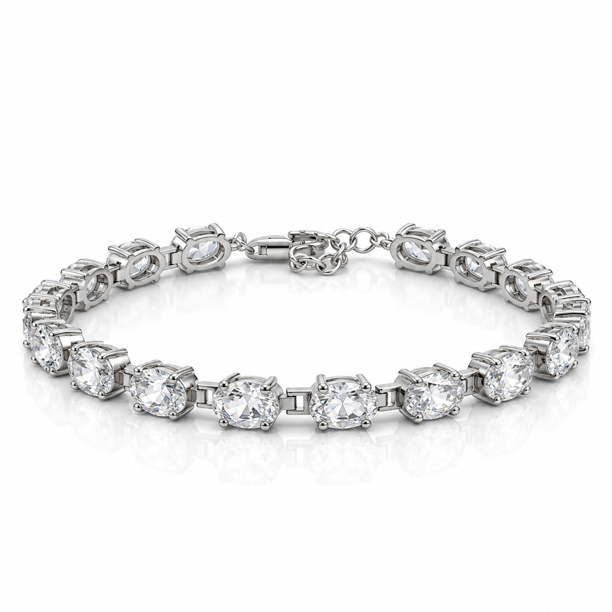 Oval CZ Tennis Bracelet