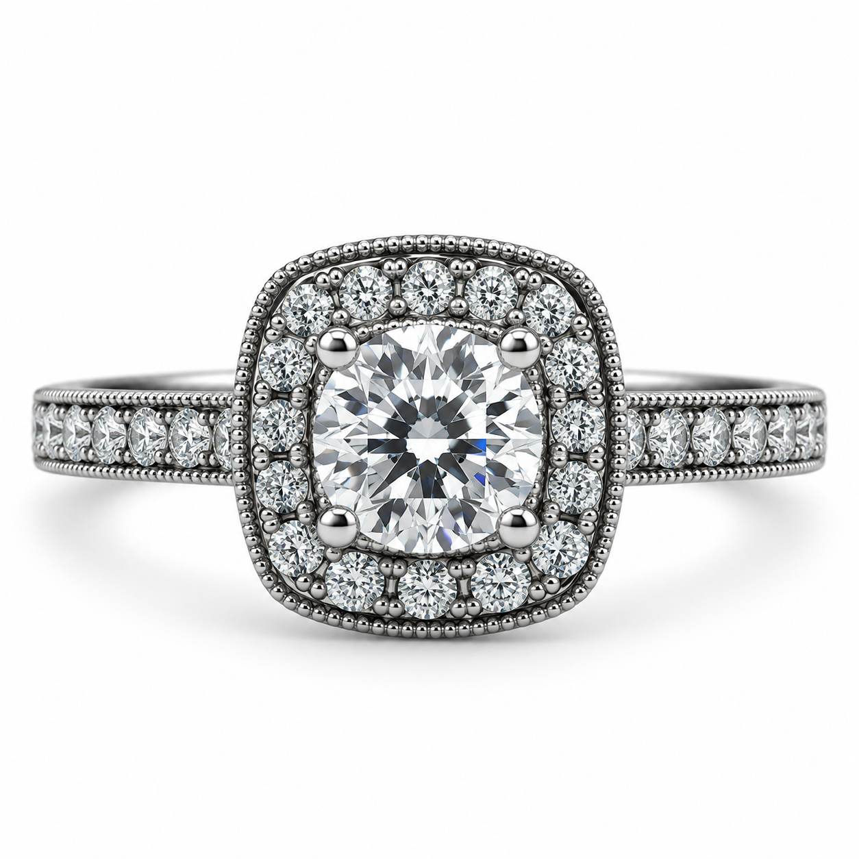 Platinum Brilliant Cut Diamond Engagement Ring