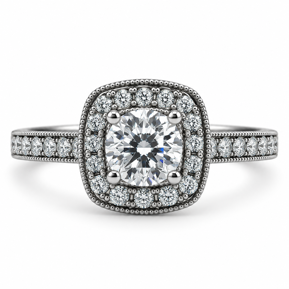 Platinum Brilliant Cut Diamond Engagement Ring