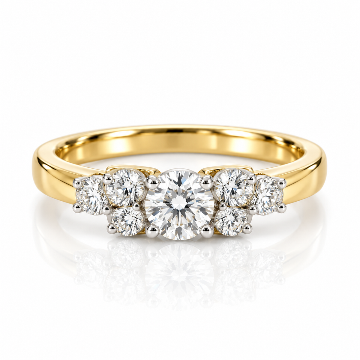 18kt Brilliant Multi Stone Engagement Ring