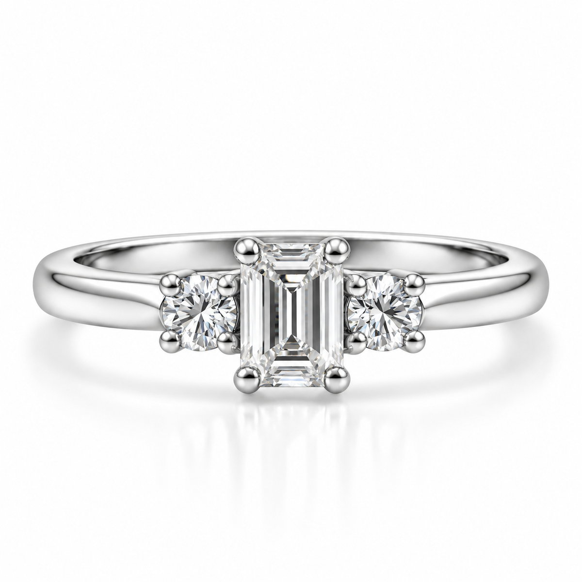 Platinum Three Stone Diamond Engagement Ring