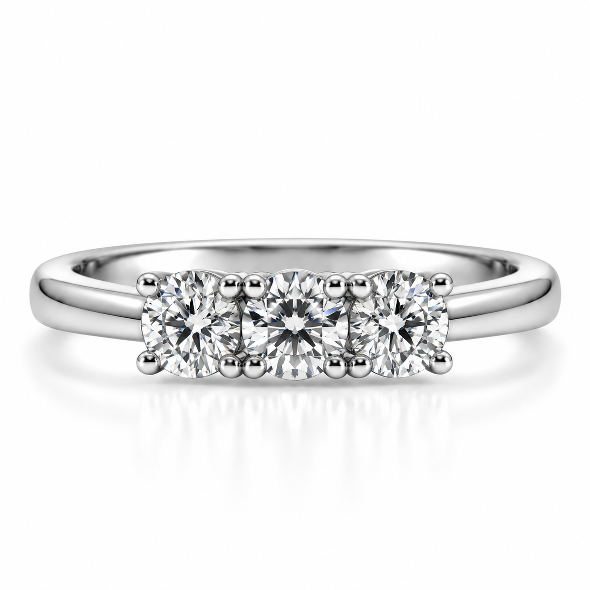 Platinum Three Stone Diamond Engagement Ring