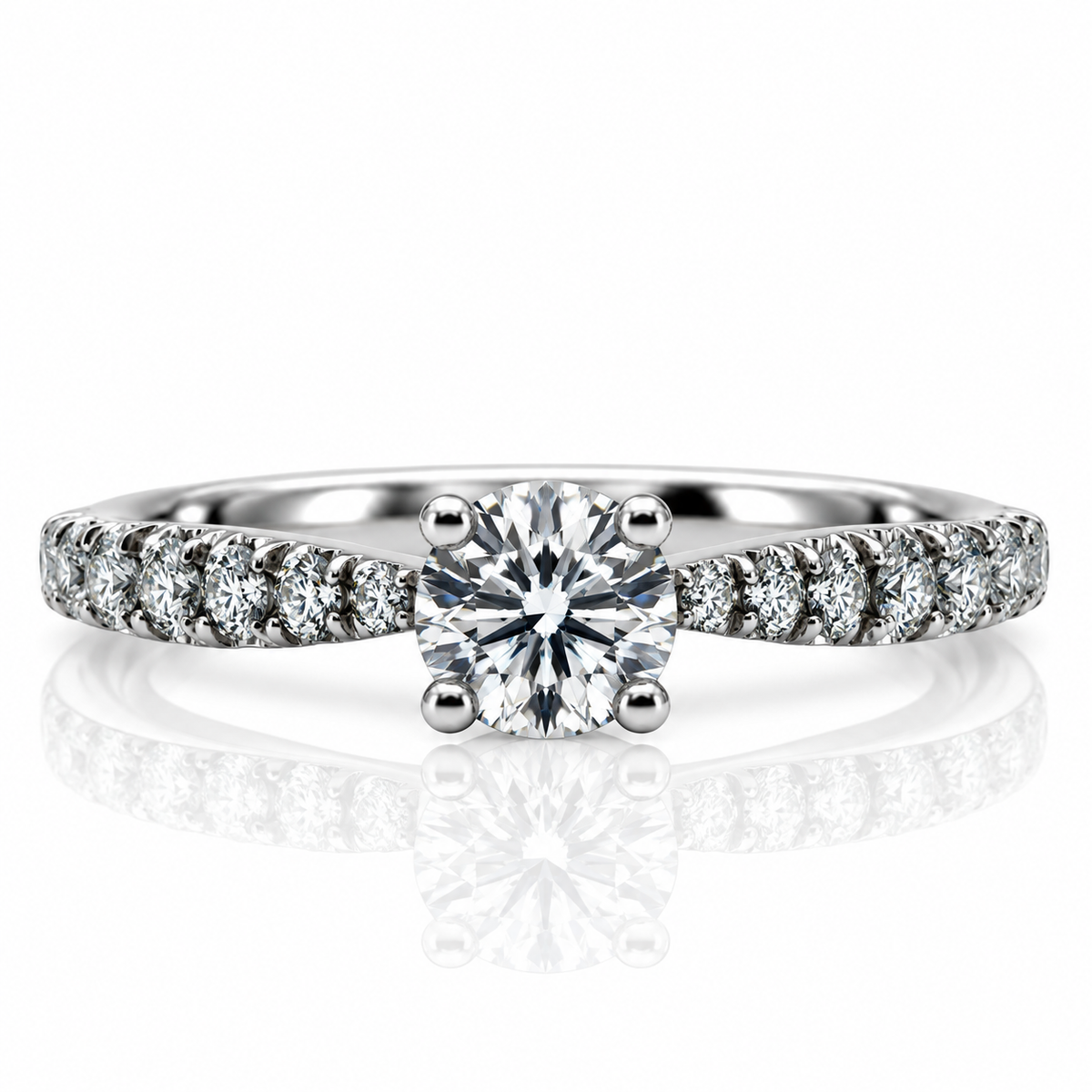 18kt Solitaire Engagement Ring