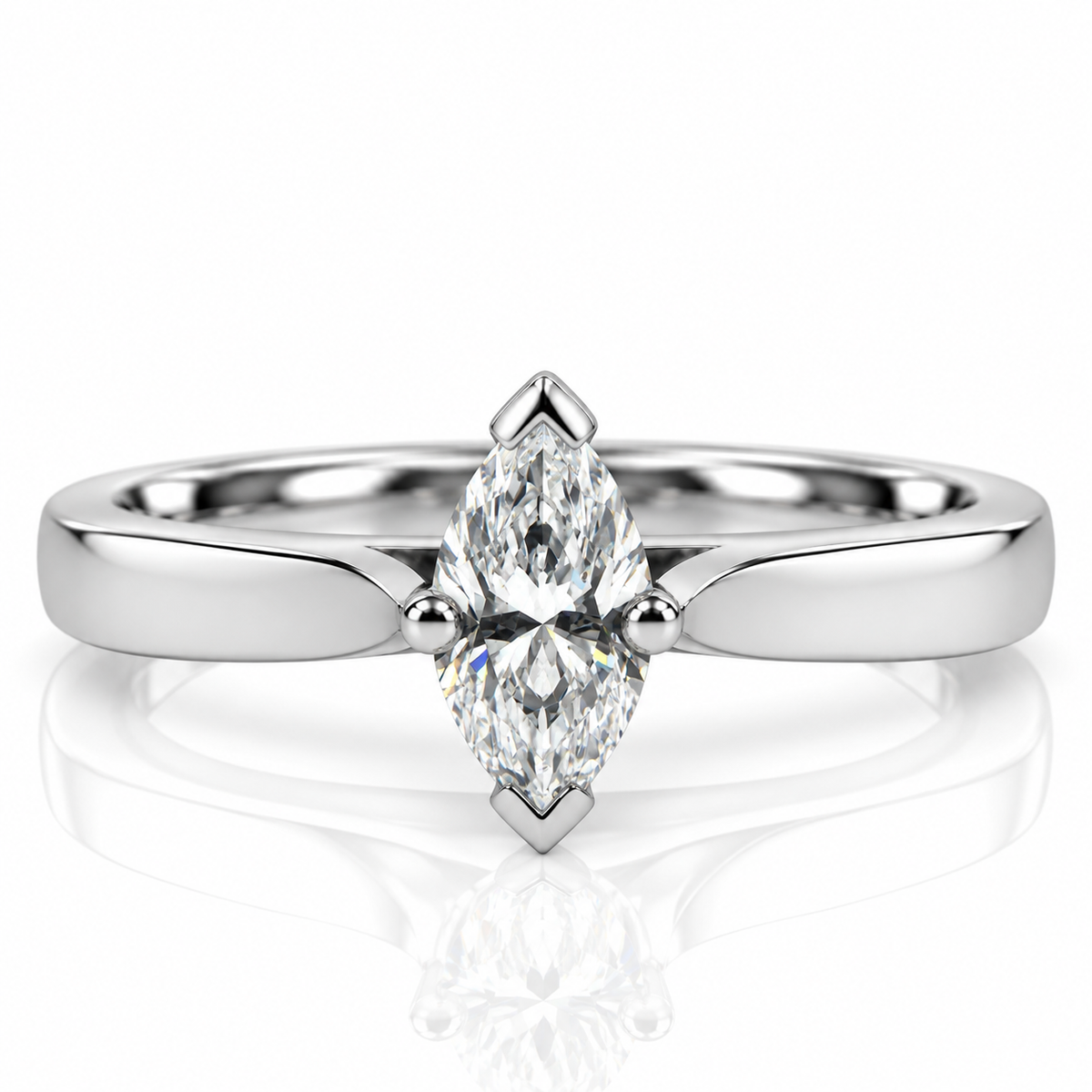 Platinum Solitaire Diamond Engagement Ring